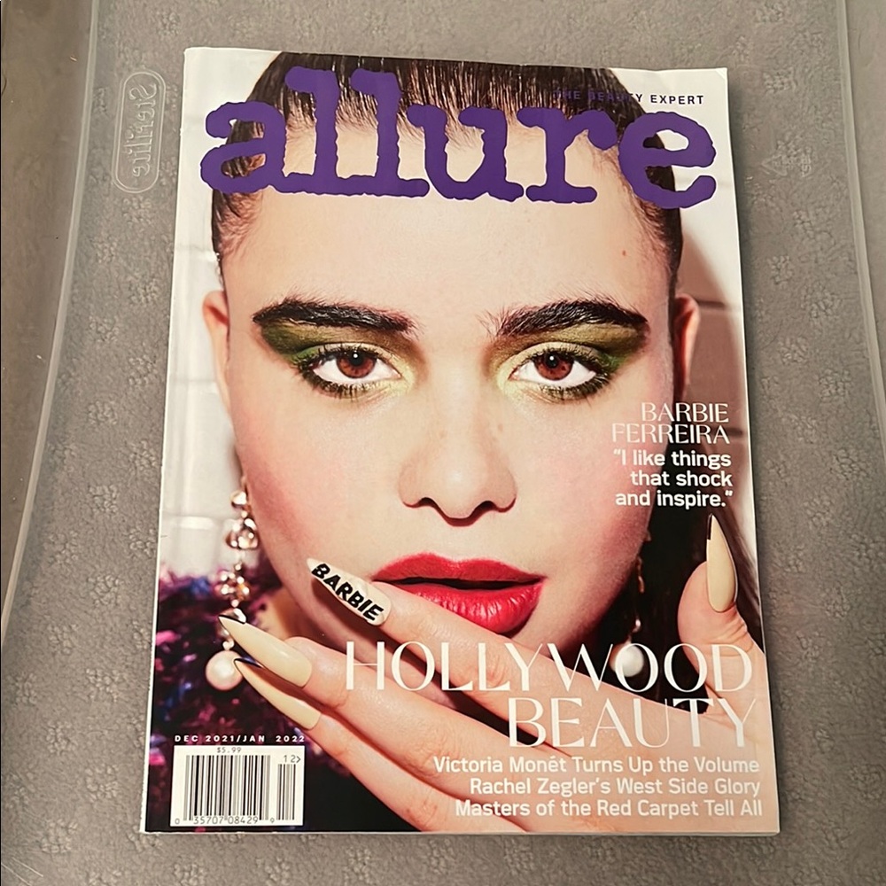 ALLURE MAGAZINE DEC JAN 2022 BARBIE FERREIRA HOLLYWOOD BEAUTY VICTORIA MONET